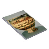 Vroege afbeelding van een zwarte-cijferige kolomkr notitieboek (Rechterzijde)