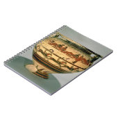 Vroege afbeelding van een zwarte-cijferige kolomkr notitieboek (Linkerzijde)