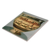 Vroege afbeelding van een zwarte-cijferige kolomkr tegeltje (Zijkant)