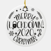 Vroege afsluiting Kerstmis 2020 Keramisch Ornament (Achterkant)