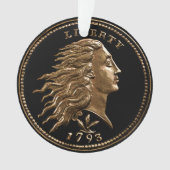 Vroege Amerikaanse Penny Ornament (voorkant)
