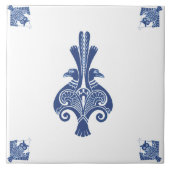 Vroege art Nieuw Nederlands Delft Blue Creats Tegeltje (Voorkant)