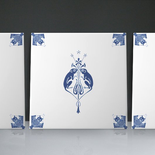 Vroege art Nieuw Nederlands Delft Blue Creats Tegeltje