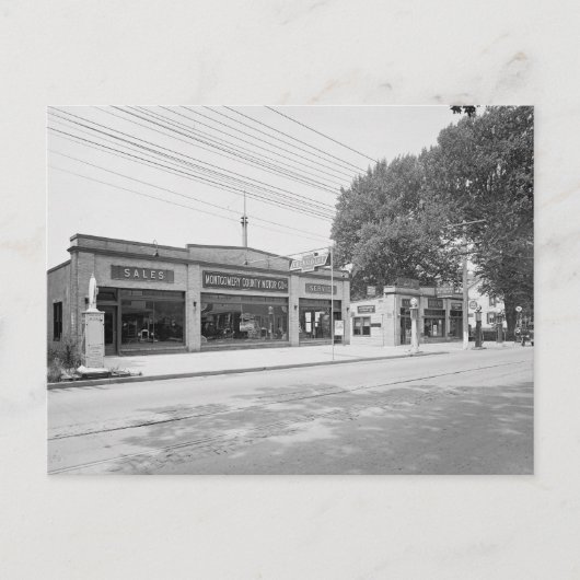 Vroege Auto Dealership, 1926 Briefkaart (Voorkant)