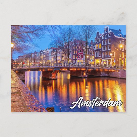 Vroege avond in Amsterdam, Nederland Briefkaart (Voorkant)