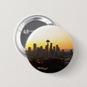 Vroege avond in de stad ronde button 5,7 cm (Voorkant /achterkant)