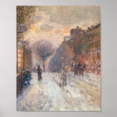 Vroege avond na Snowfall (Hassam 1906) Poster (Voorkant)