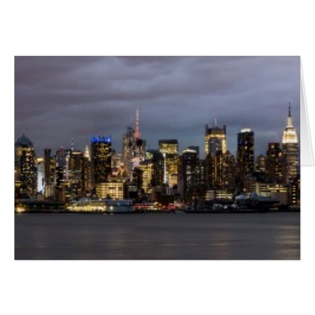 Vroege avond panoramisch uitzicht van Manhattan (Voorkant Horizontaal)