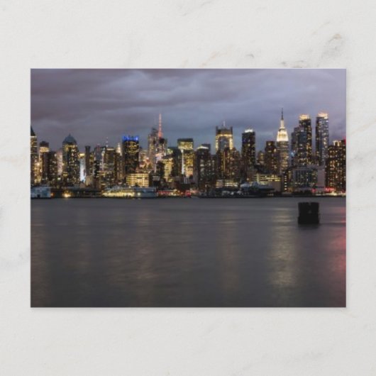 Vroege avond panoramisch uitzicht van Manhattan Briefkaart (Voorkant)
