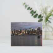 Vroege avond panoramisch uitzicht van Manhattan Briefkaart (Staand voorkant)