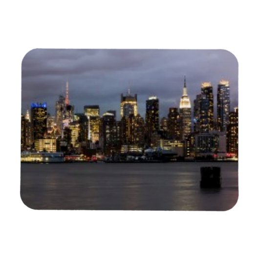 Vroege avond panoramisch uitzicht van Manhattan Magneet (Horizontaal)
