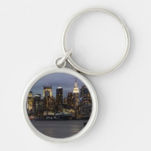 Vroege avond panoramisch uitzicht van Manhattan Sleutelhanger