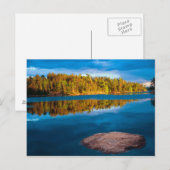 Vroege avondreflecties in het grenswater briefkaart (Voorkant / Achterkant)