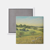 Vroege avondzon, Epsom Downs, Surrey Pastel Magneet (Voorkant / Achterkant)