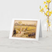 Vroege Baseball Print 1887 Kaart (Gele Bloem)