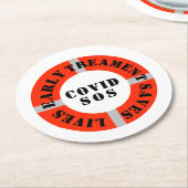 Vroege behandeling bespaart levens ronde kartonnen onderzetter (Gebogen)