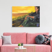 Vroege bergen, alleen op de Sarr Canvas Afdruk (Insitu (Woonkamer))