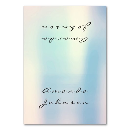 Vroege Blauwe Opal Peach roze Gold Speciaal Naam Kaart (Voorkant)