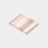 Vroege Blush Naam Web Telefoonnummer Roze Post-it® Notes (Schuin)