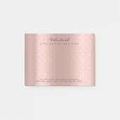 Vroege Blush roze roze gouden kleine pooldots VIP Post-it® Notes (Voorkant)