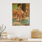 Vroege Boerderijen scènes Poster (Keuken)