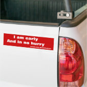 Vroege boodschap bumpersticker (Op Truck)