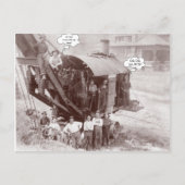 Vroege-bouwapparatuur kraanexploitant op de bemann briefkaart (Voorkant)