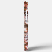 Vroege bruine kaleidoscoop van overlappende zeshoe Case-Mate iPhone case (Achterkant / Links)