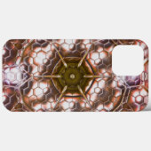 Vroege bruine kaleidoscoop van overlappende zeshoe Case-Mate iPhone case (Achterkant (horizontaal))