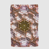 Vroege bruine kaleidoscoop van overlappende zeshoe golfhanddoek (Voorkant)