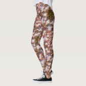 Vroege bruine kaleidoscoop van overlappende zeshoe leggings (Links)