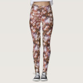 Vroege bruine kaleidoscoop van overlappende zeshoe leggings (Voorkant)