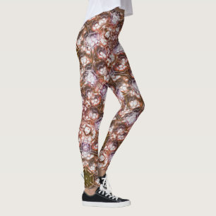 Vroege bruine kaleidoscoop van overlappende zeshoe leggings