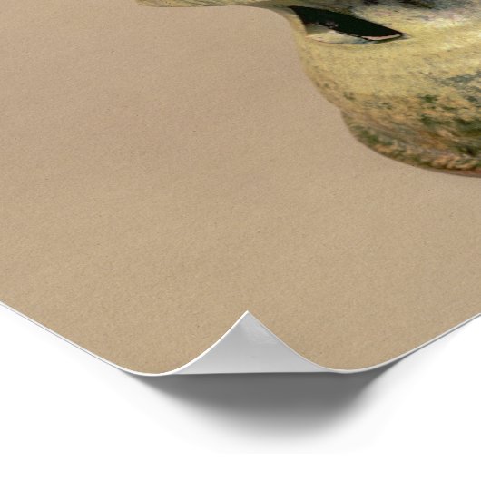 Vroege Chinese aardelamp, tombe-artefact Poster (Hoek)