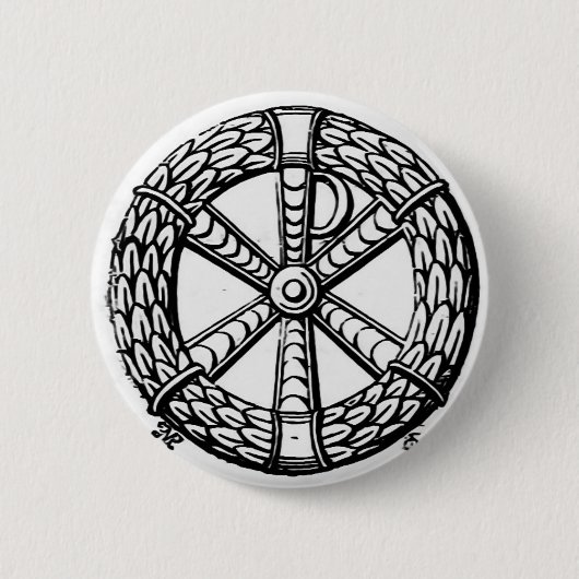 vroege Christelijk Chi-Rho-symbool Ronde Button 5,7 Cm (Voorkant)