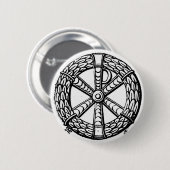 vroege Christelijk Chi-Rho-symbool Ronde Button 5,7 Cm (Voorkant /achterkant)