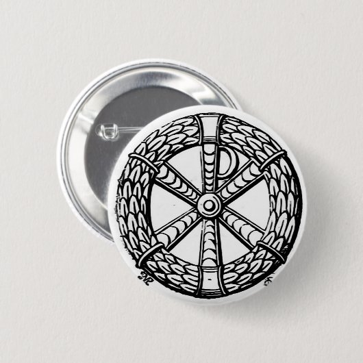  vroege Christelijk Chi-Rho-symbool Ronde Button 5,7 Cm (Voorkant /achterkant)