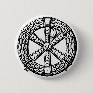 vroege Christelijk Chi-Rho-symbool Ronde Button 5,7 Cm