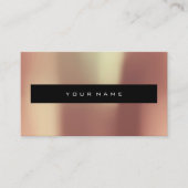Vroege Copper Pink Gold Black Mode Stylist Visitekaartje (Voorkant)