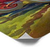 Vroege dagen van de auto - Vintage 1910 Poster (Hoek)