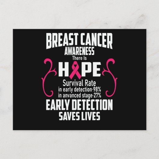 Vroege detectie slaat levens op van borstkankerrec aankondigingskaart (Voorkant)