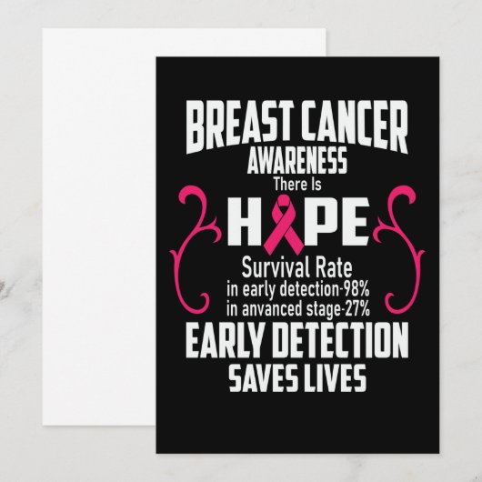 Vroege detectie slaat levens op van borstkankerrec save the date (Voorkant / Achterkant)