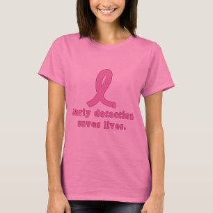 Vroege detectie slaat levens op van borstkankerrec t-shirt
