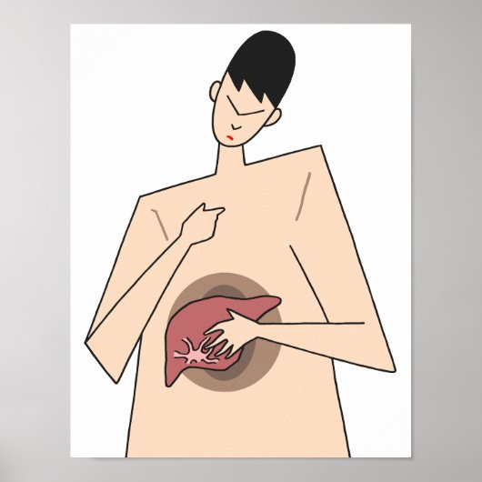 Vroege detectie van leverziekte. poster (Voorkant)