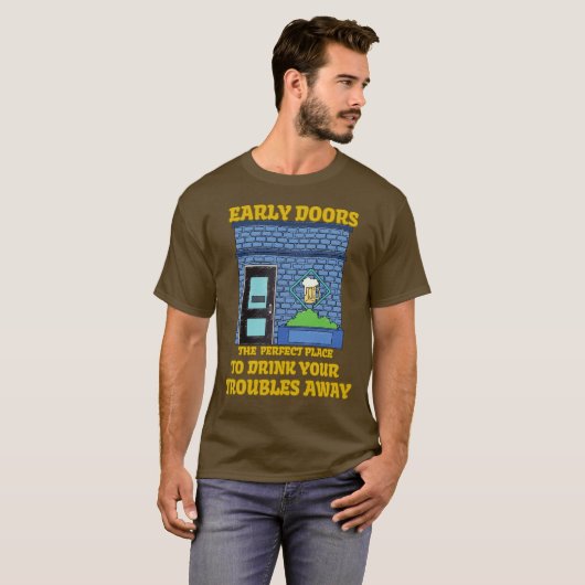 Vroege deuren t-shirt (Voorkant volledig)