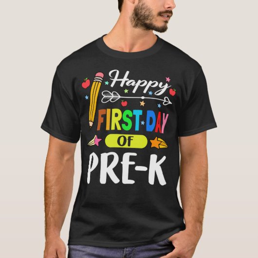 Vroege eerste dag van pre-k Lovely 1st-daagse pre- T-shirt (Voorkant)