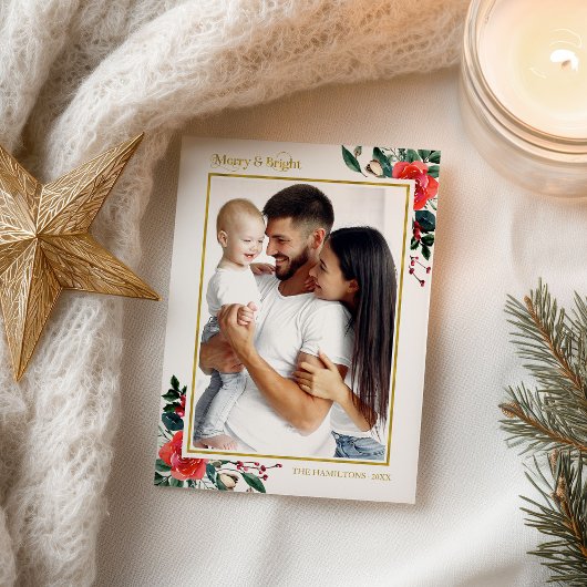 Vroege en feestelijke kerstfoto Foto Briefkaart