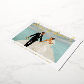 Vroege en gehuwde bruiloft Mr. & Mrs. Eerste Kerst Folie Uitnodiging (Gedraaid)