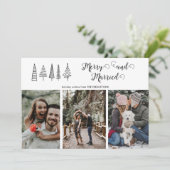 Vroege en gehuwde kerstboom | Foto Feestdagenkaart (Staand voorkant)