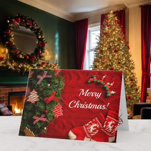 Vroege en groene kerstmis Jouw tekst Feestdagen Kaart